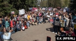 Митинг против убийства животных в Новосибирске