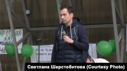 Алексей Ворсин на митинге в Заветах Ильича. 20 сентября 2020 г.