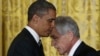 U.S. -- Former Senator Chuck Hagel (R) walks past President Barack Obama (L) after Obama announced the nomination of Hagel to be his new Secretary of Defense, at the White House in Washington, 07Jan2013