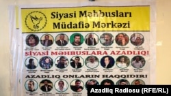 Siyasi məhbuslar banneri - 26 dekabr 2018