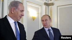 Vladimir Putin Moskvada İsrailin baş naziri Benjamin Netanyahu ilə görüşür.