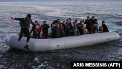 Qaçqınlar-Yunanıstanın Lesbos adası 2 mart, 2020. 