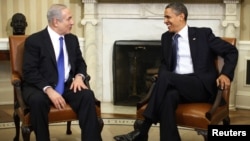 İsrailin baş naziri Benyamin Netanyahu və ABŞ prezidenti Barak Obama