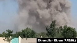 Afghanistan - The smoke of a car bomb in Nangarhar province